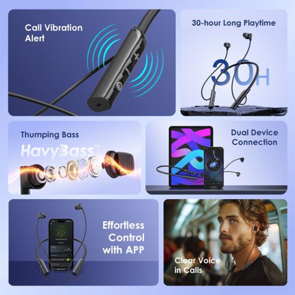 Oraimo Necklace Lite wireless neckband with clear sound and long battery life