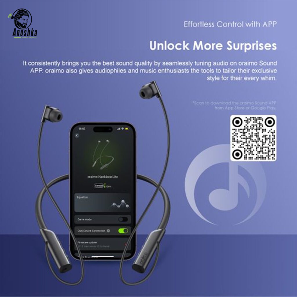 Oraimo Necklace Lite wireless neckband with clear sound and long battery life