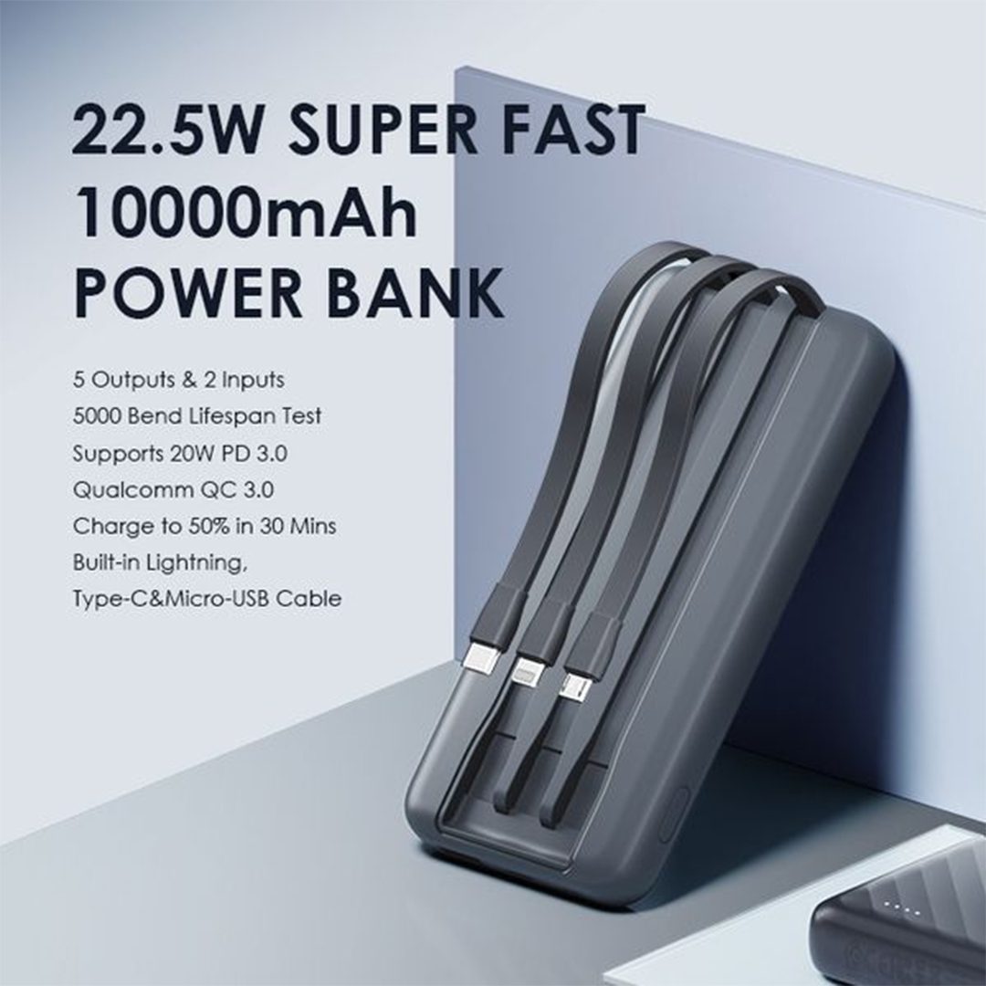 Oraimo Slice Link Pro 10000mAh 22.5W fast charging power bank slim design