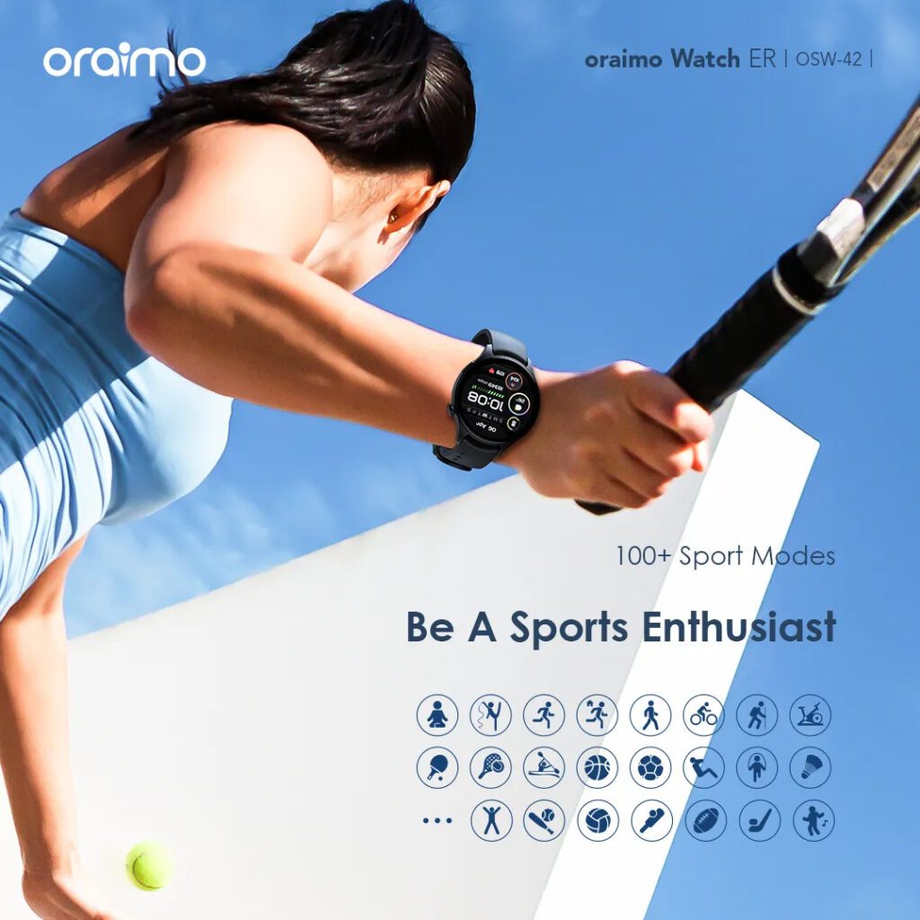 Oraimo Smart Watch ER stylish smartwatch with fitness and health tracking