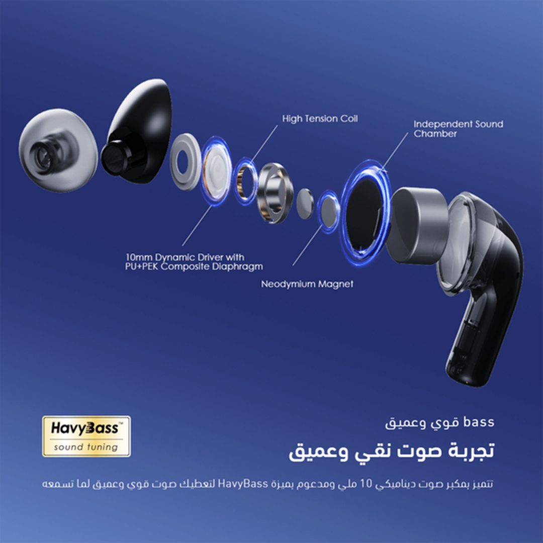 Oraimo SpaceBuds Z – True Wireless Earbuds with HD Sound & Long Battery Life - Image 2