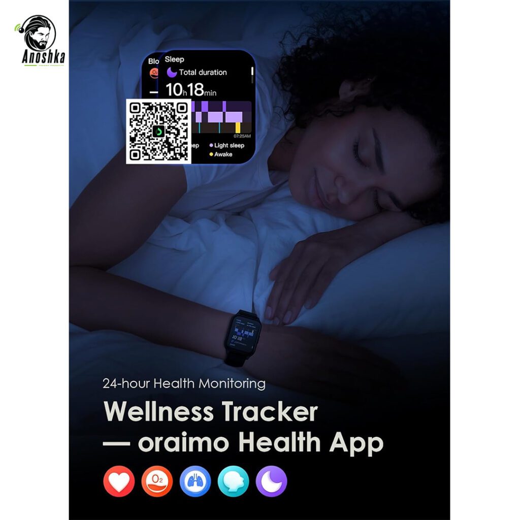 Oraimo Watch 4 Plus smartwatch with health and fitness tracking