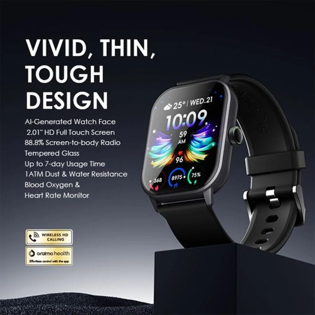 Oraimo Watch 5 smartwatch with health and fitness tracking