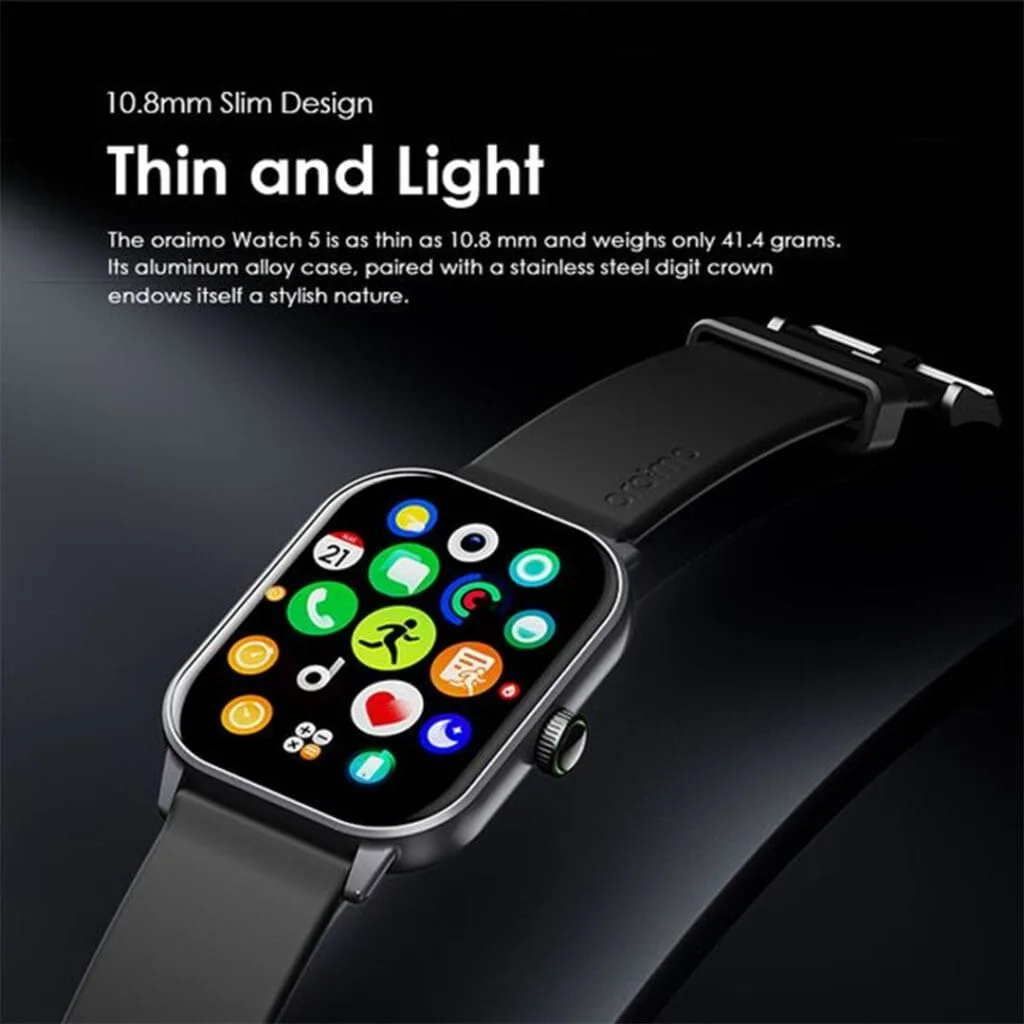 Oraimo Watch 5 smartwatch with health and fitness tracking