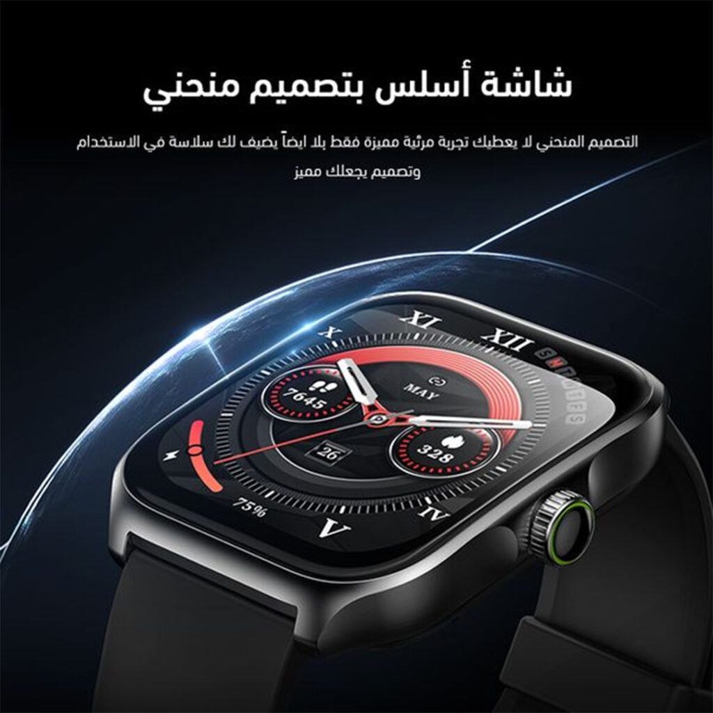 Oraimo Watch Nova AM featuring sleek design, health monitoring, and smart notifications.