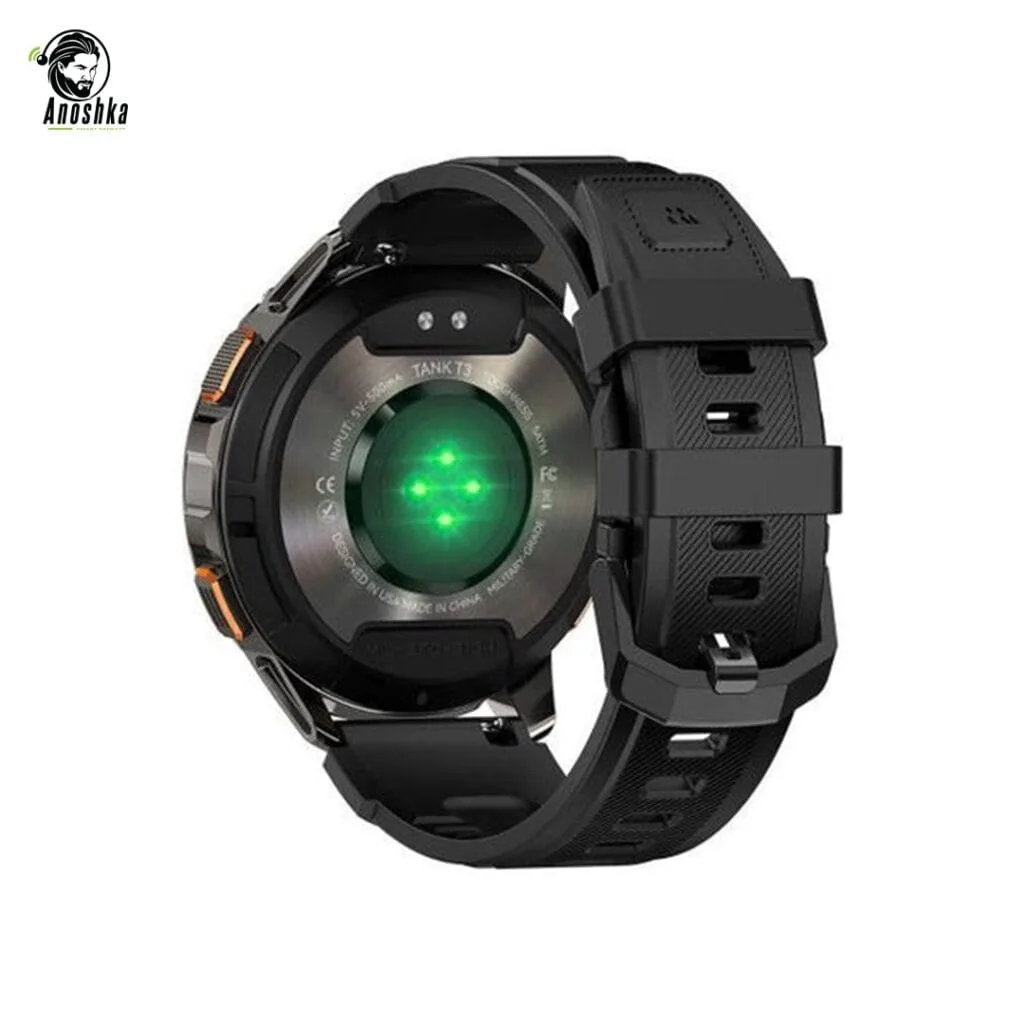 Kospet Tank T3 Smartwatch with military-grade rugged design and fitness tracking