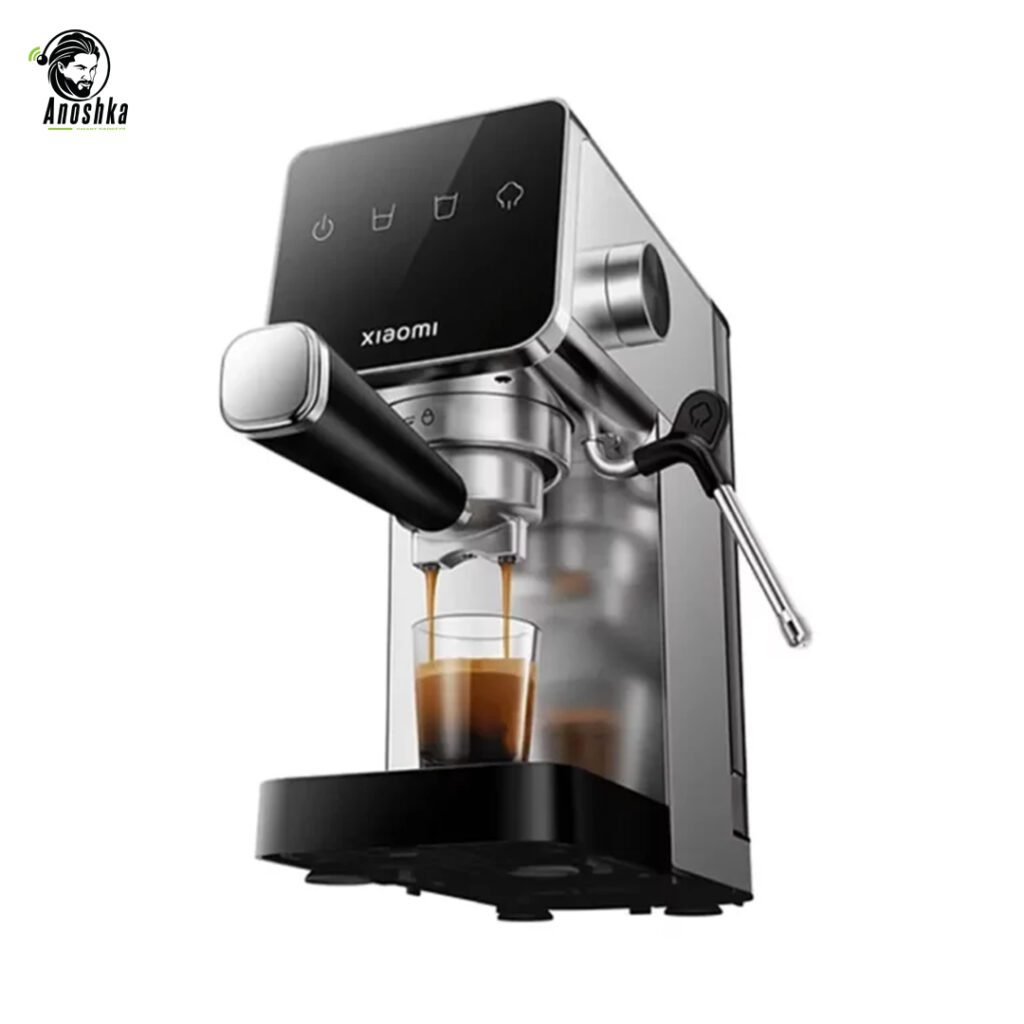 Xiaomi Semi-automatic Espresso Machine brewing coffee with milk frothing