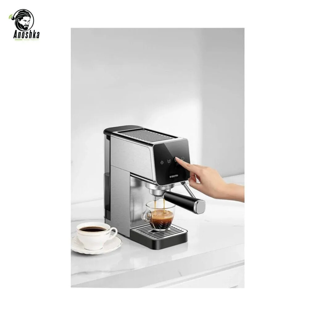 Xiaomi Semi-automatic Espresso Machine brewing coffee with milk frothing