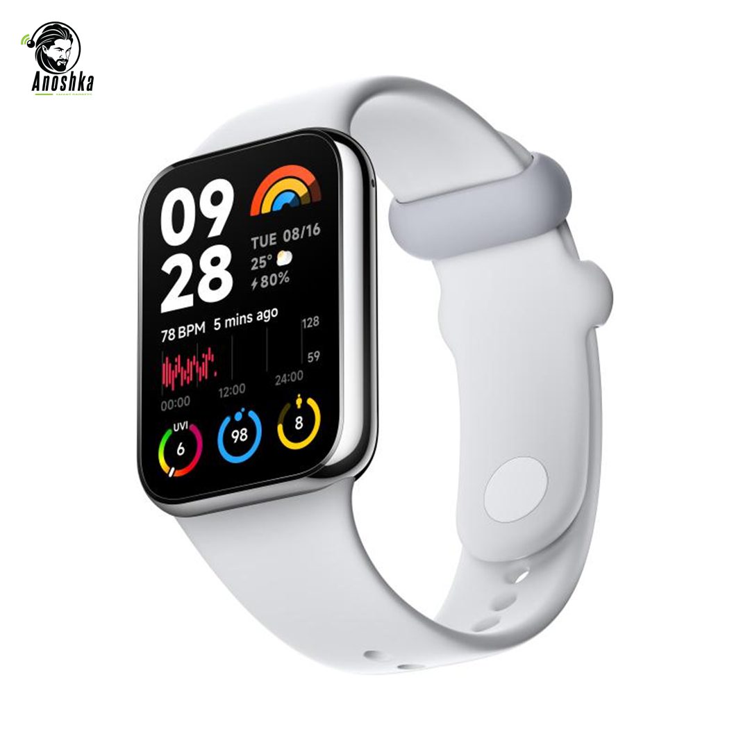 Xiaomi Smart Band 8 Pro displaying health metrics and sports tracking