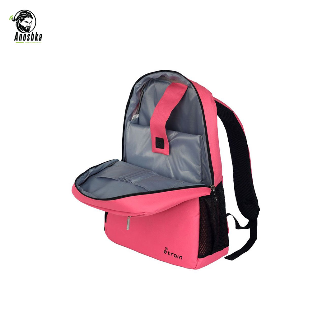 E-train BG02P pink laptop backpack 15.6 inch