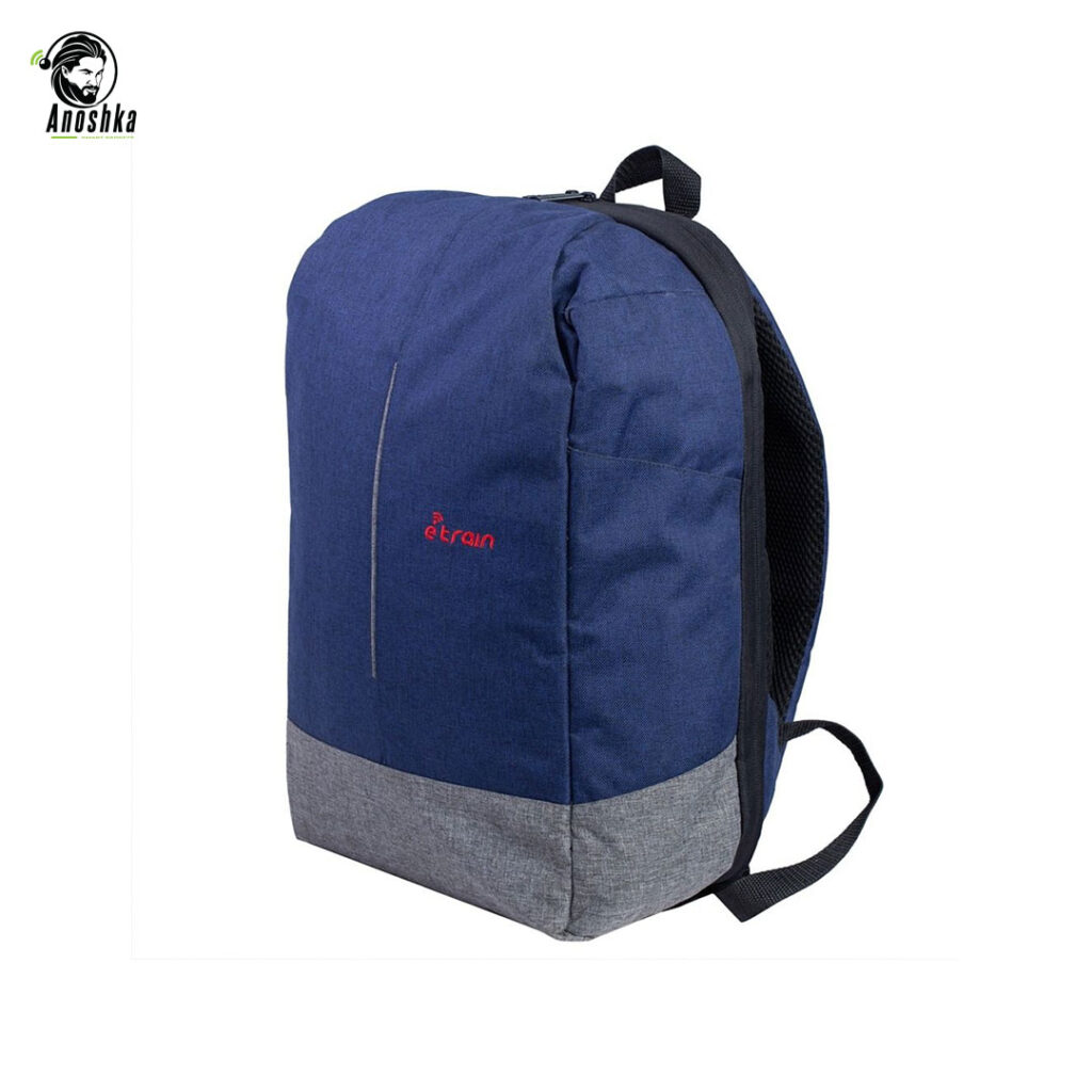 E-train BG82L bluegray laptop backpack 15.6 inch zipper puller
