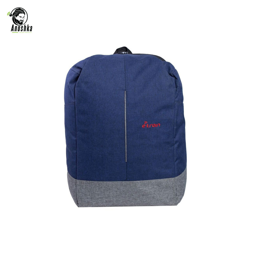 E-train BG82L bluegray laptop backpack 15.6 inch zipper puller
