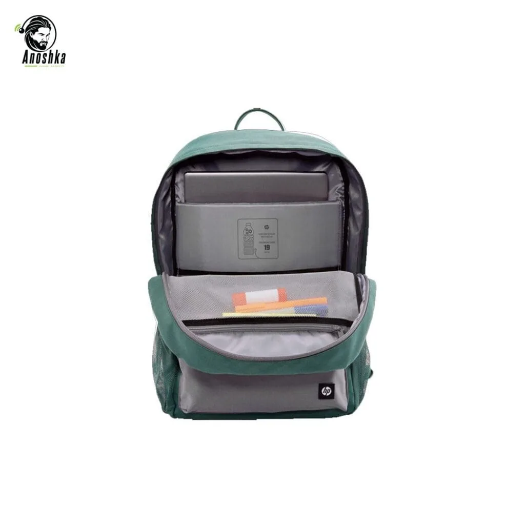 HP Campus Green Backpack 7J595AA Eco-Friendly Student Laptop Carrying Bag