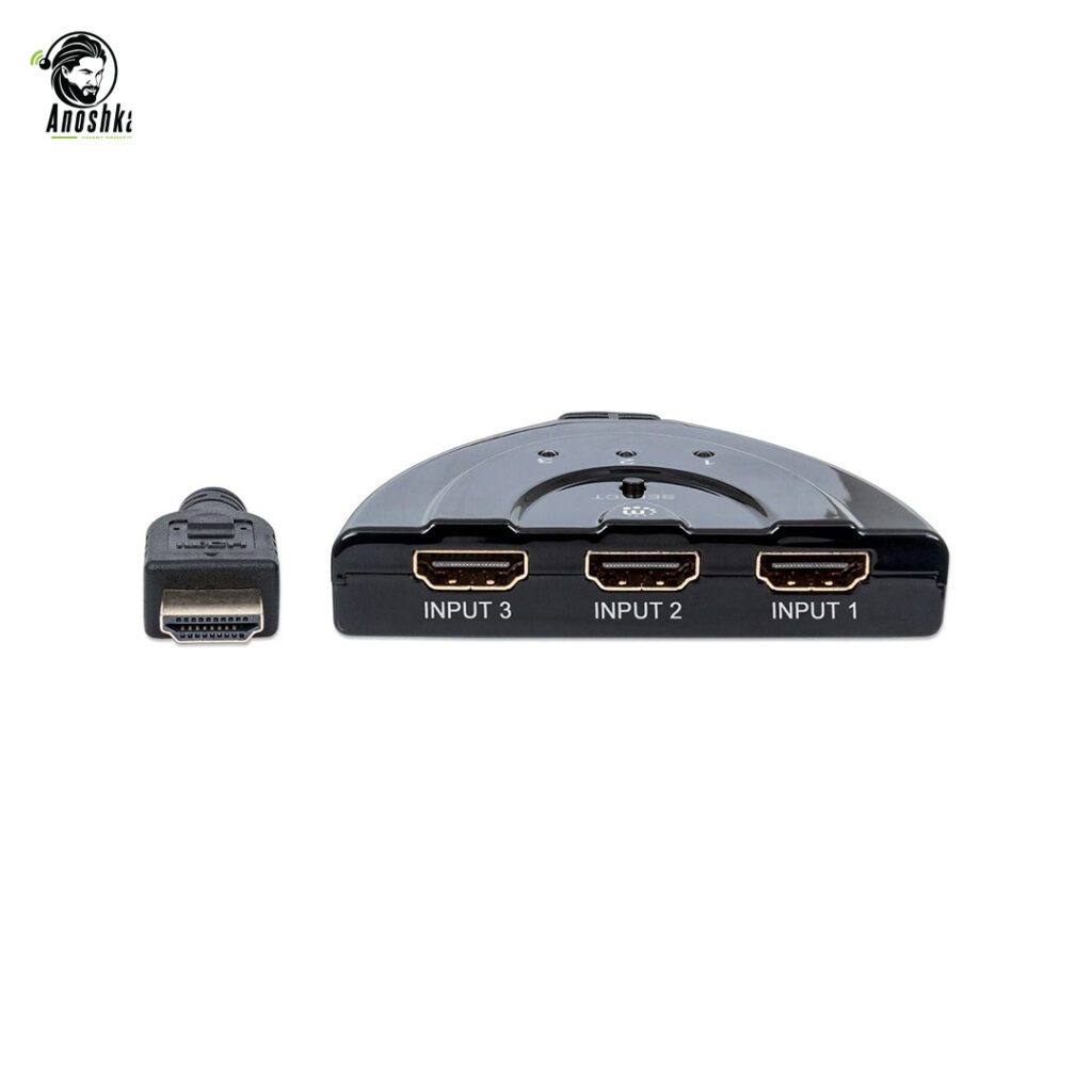 Manhattan 207843 3 port HDMI switch 1080p with integrated cable