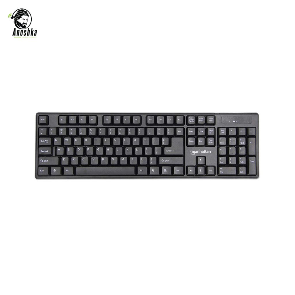 Manhattan KB717 wireless keyboard and optical mouse combo black