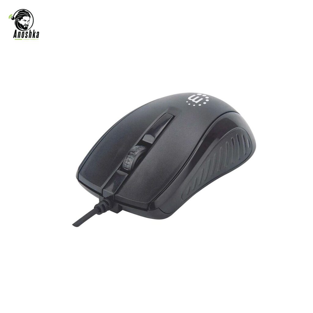 Manhattan MO717 wired optical mouse USB black