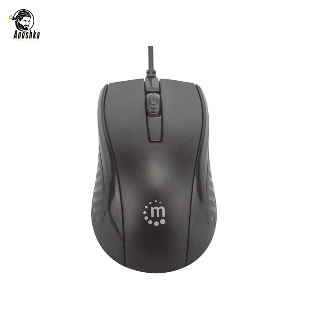 Manhattan MO717 wired optical mouse USB black
