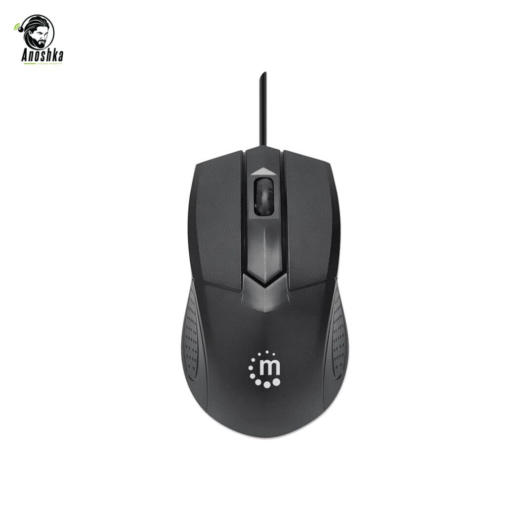 Manhattan KB707 wired keyboard and optical mouse set black