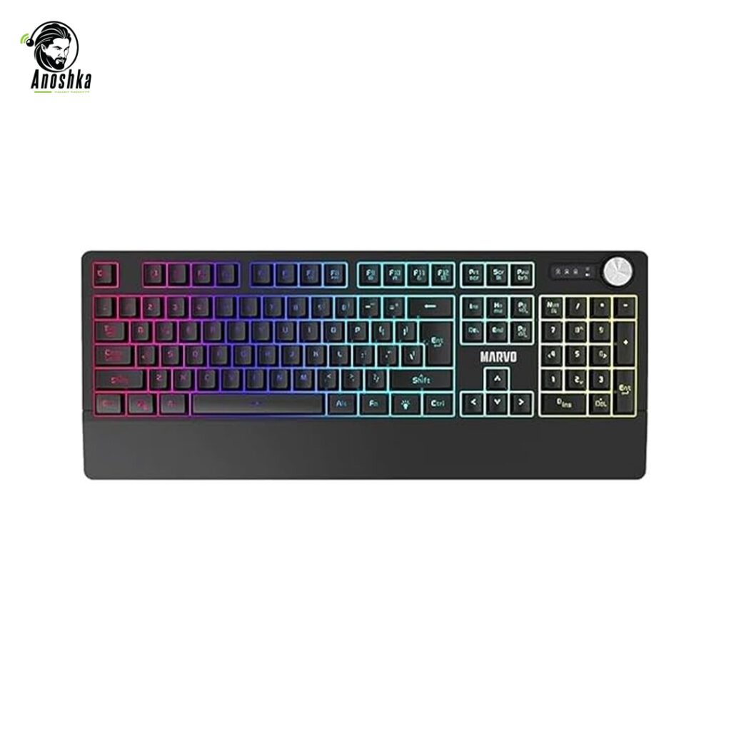 Marvo K660 Wired Membrane Gaming Keyboard Black