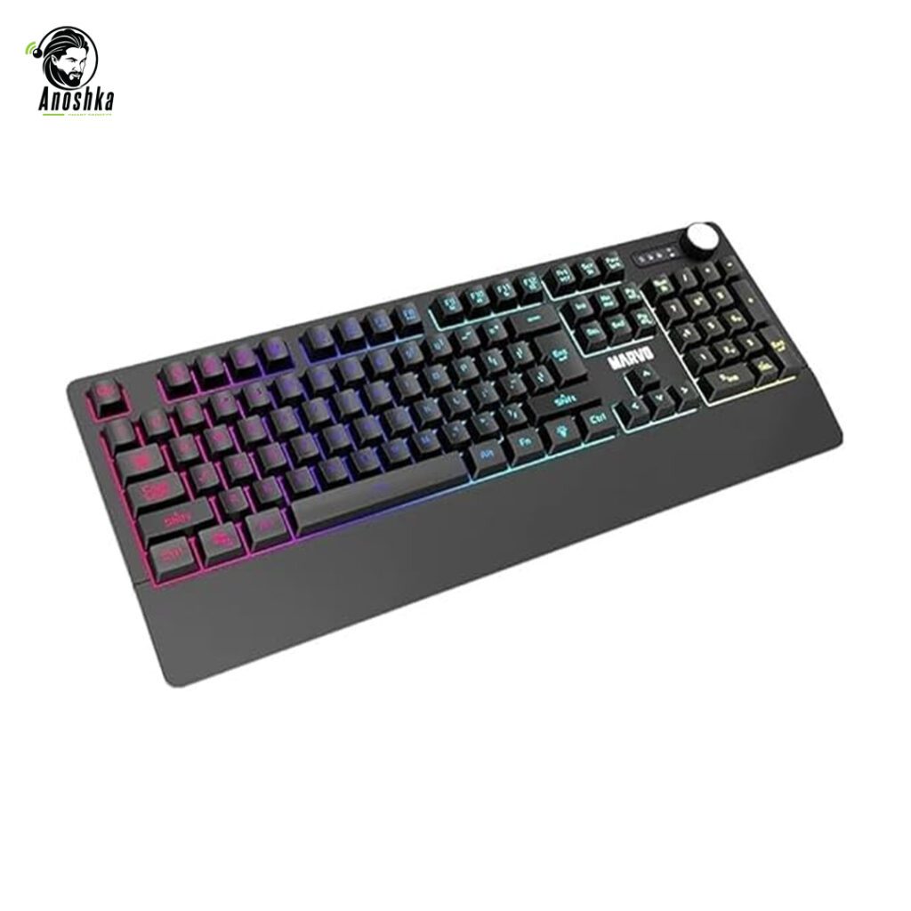 Marvo K660 wired membrane gaming keyboard in black
