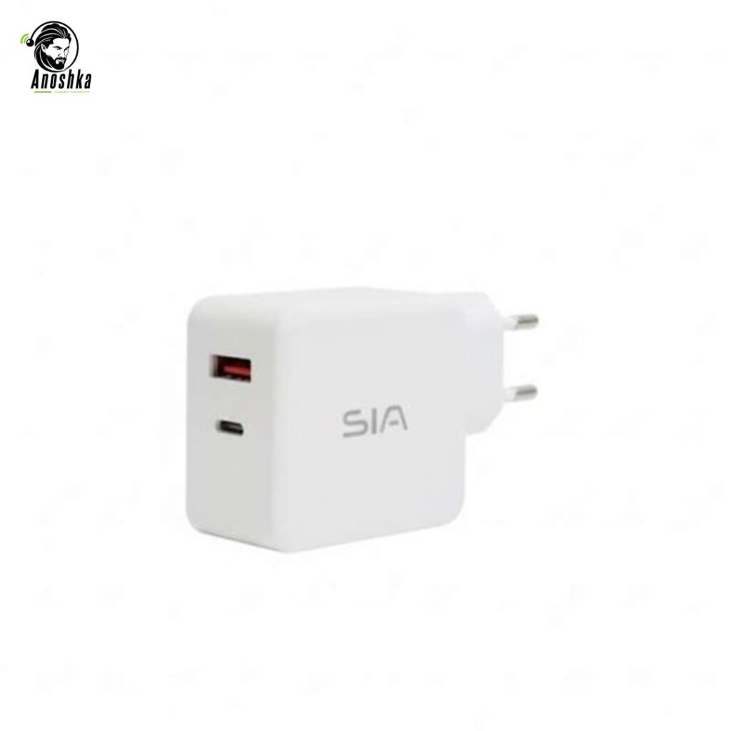 SIA 45W PD charger Type-C USB-A white