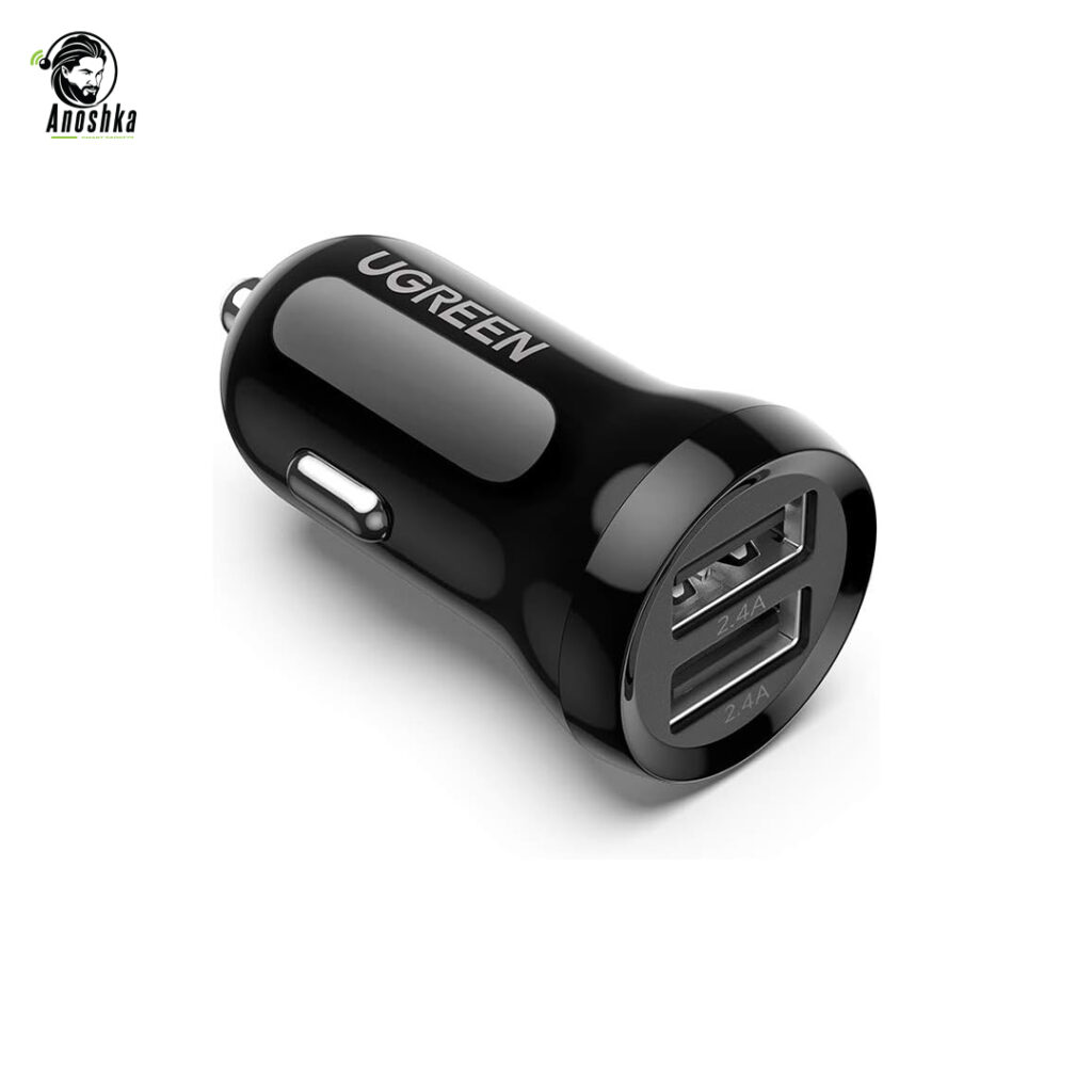 UGREEN dual USB 24W car charger black