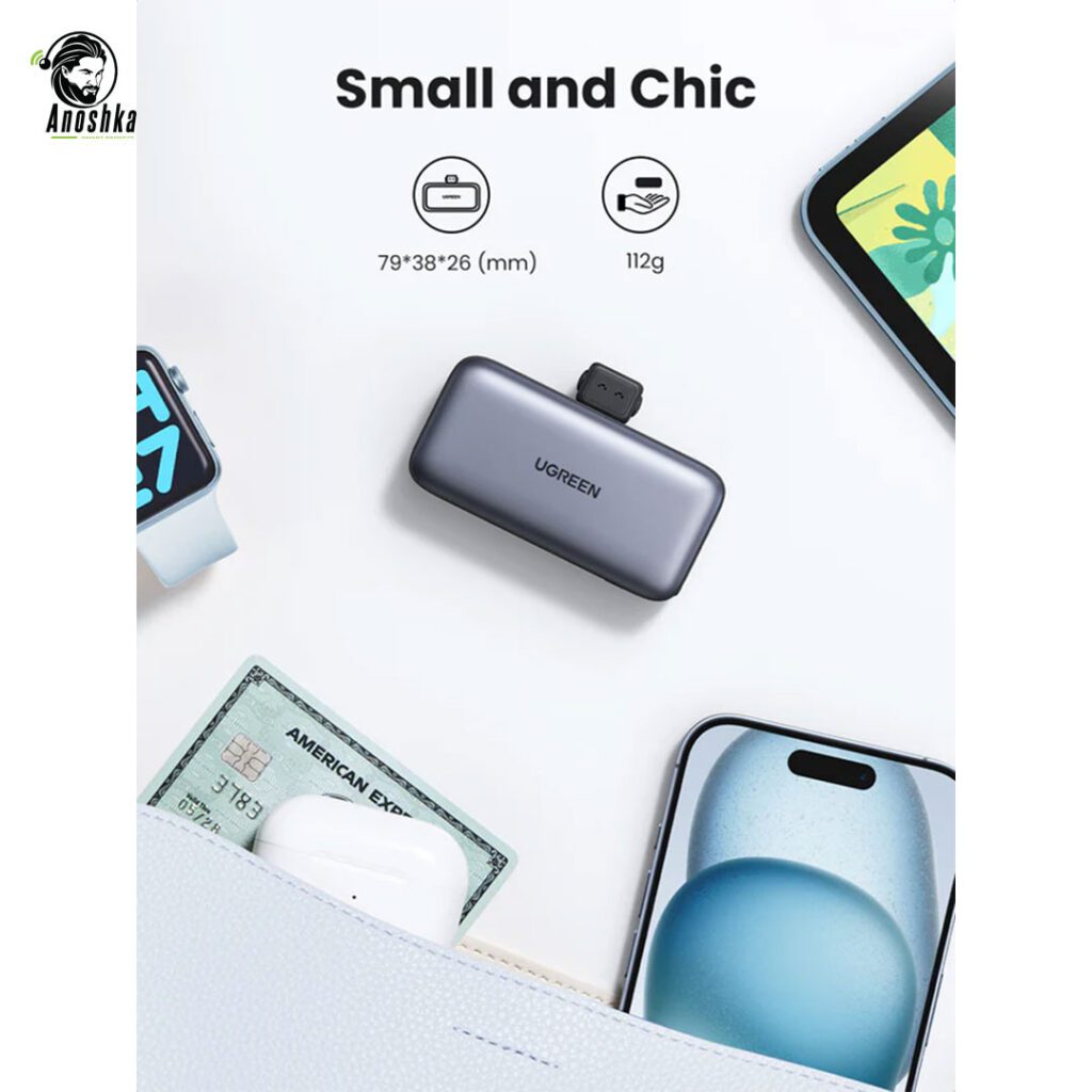 UGREEN mini power bank 5000mAh 22.5W cable free