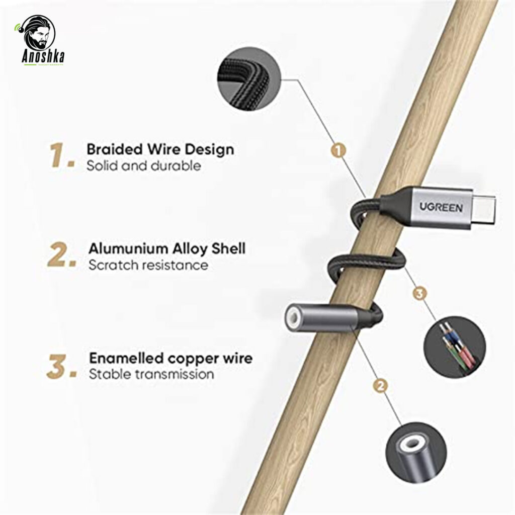 UGREEN USB-C to 3.5mm headphone jack adapter