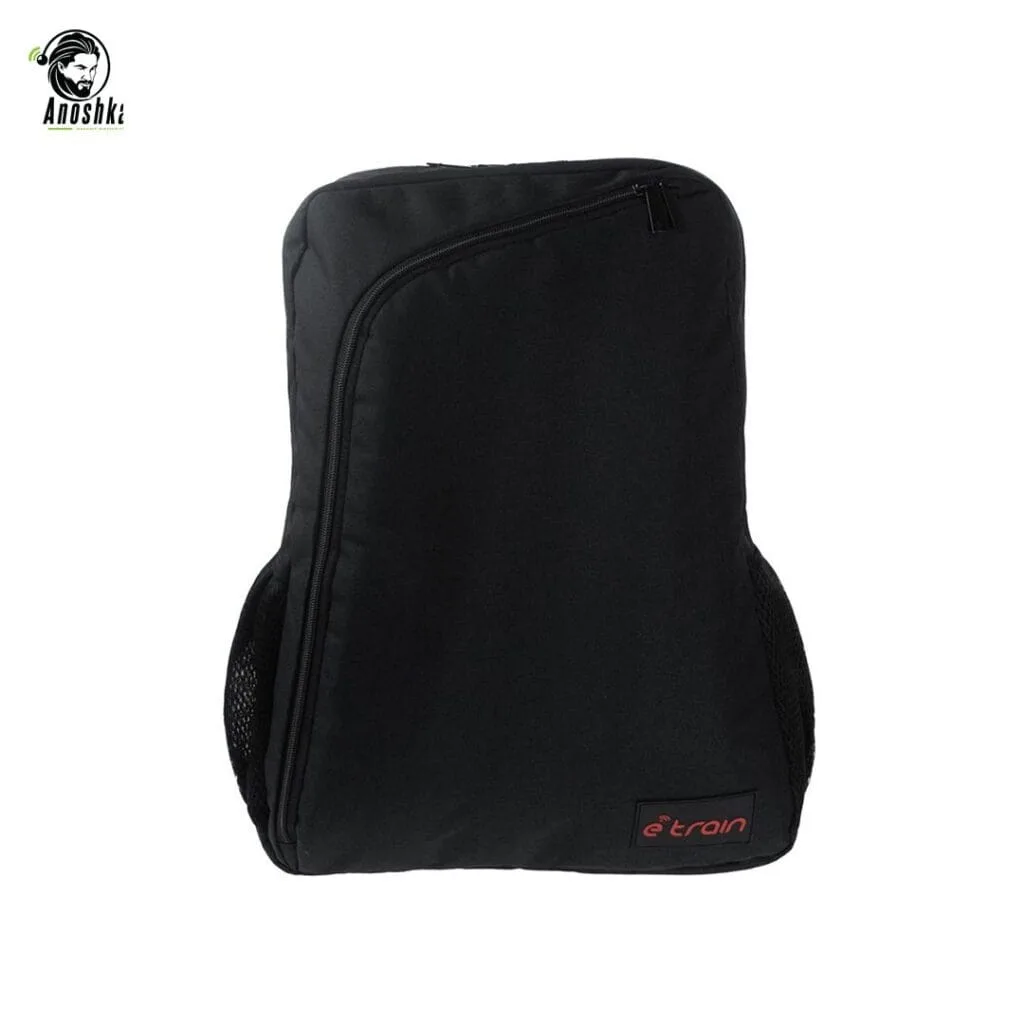 E-train BG02B Black Laptop Backpack 15.6 Inch Sleek Professional Computer Bag