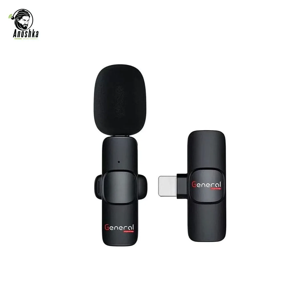 General K10 K1 wireless lavalier microphone USB-C Plug & Play Smartphone