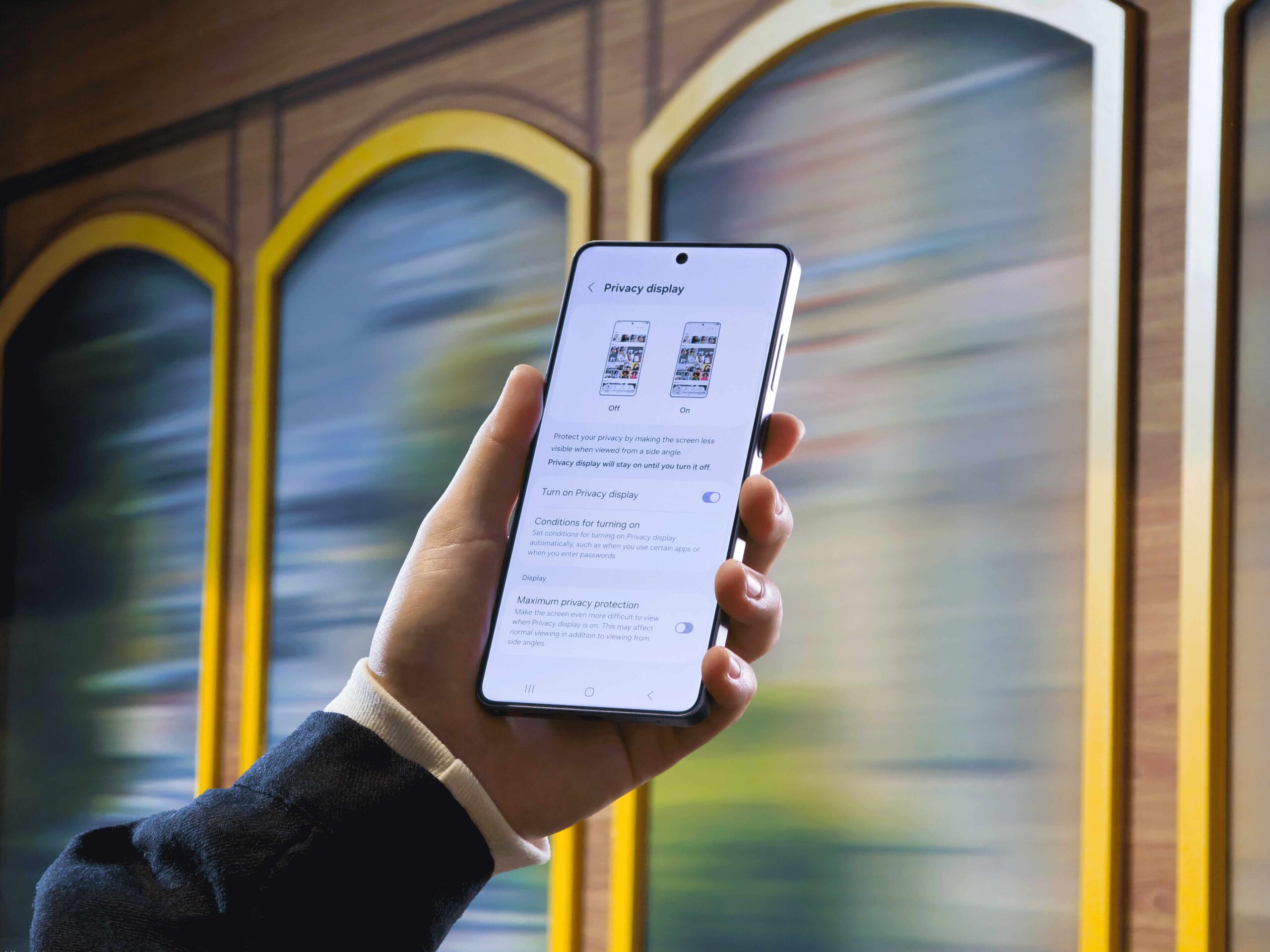 خاصية جديدة في شاشة سامسونج لمكافحة التلصص