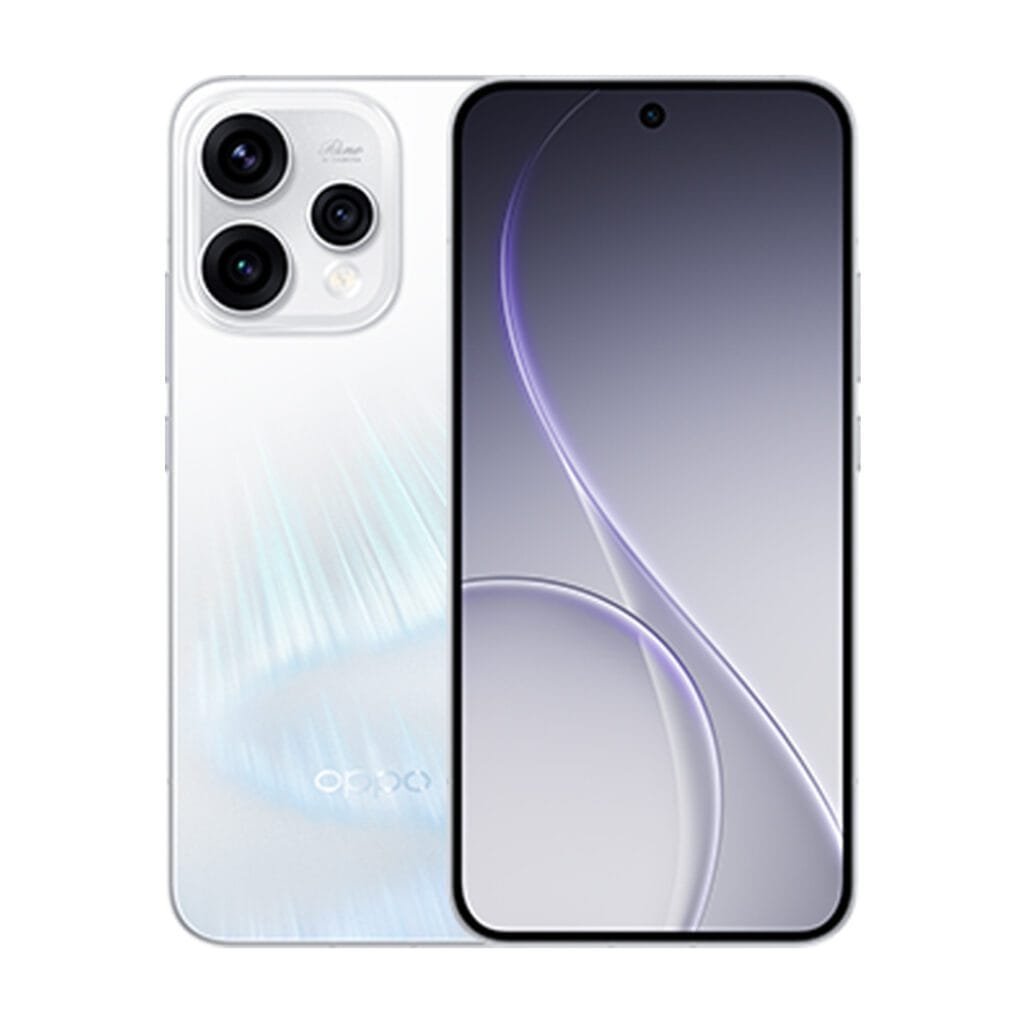 OPPO Reno15 5G smartphone with 12GB RAM, 256GB/512GB storage, Snapdragon 7 Gen 4 processor, and 50MP triple camera.
