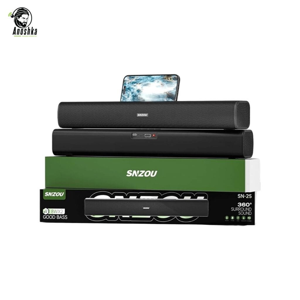 Snzou SN-25 Wireless Bluetooth Speaker with 360° Surround Sound