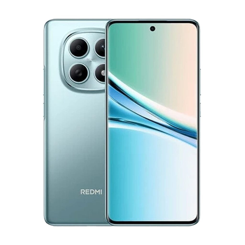 Xiaomi Redmi Note 15 smartphone with 8GB RAM, 256GB storage, 108MP AI camera, and 120Hz AMOLED display.