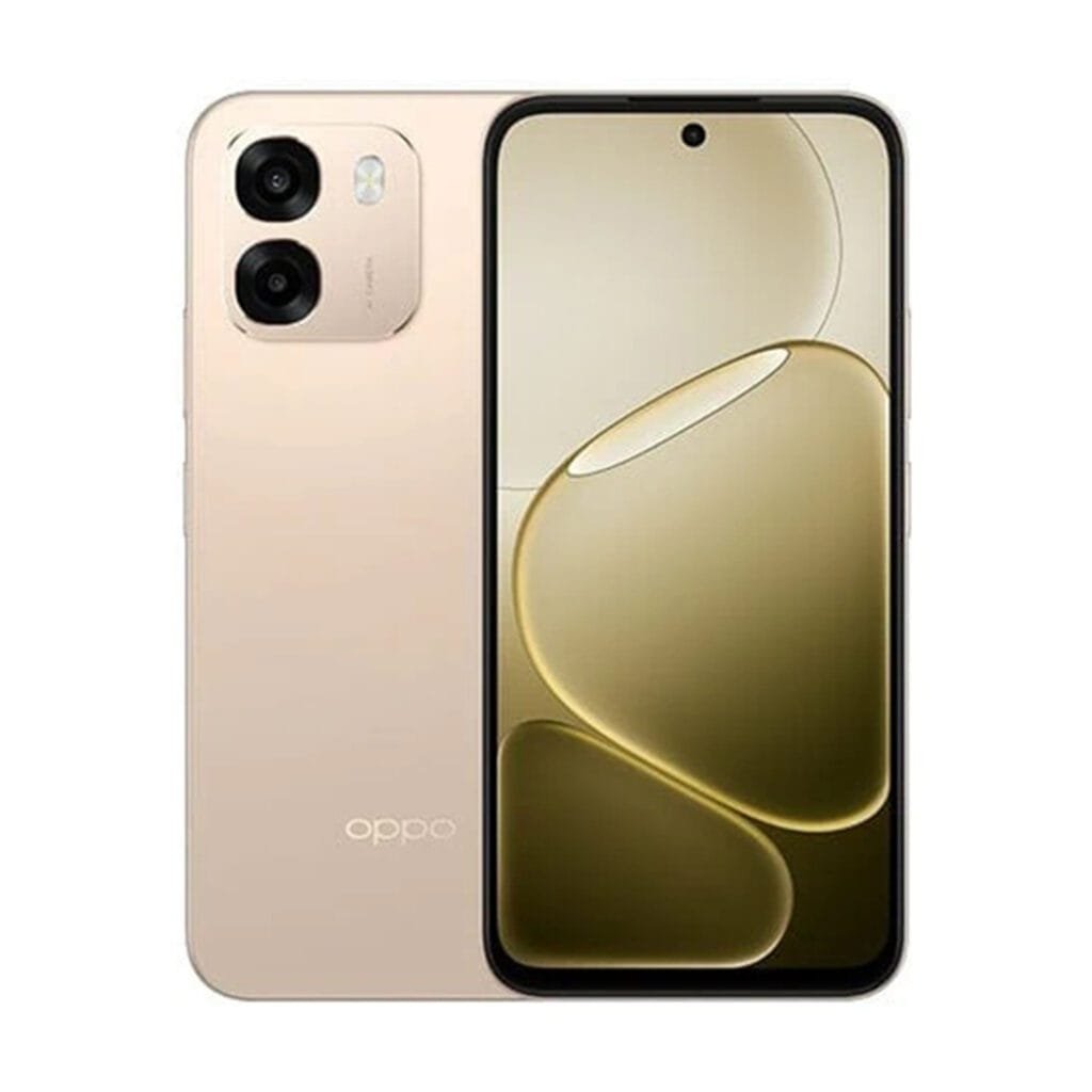OPPO A6 smartphone with 6GB RAM, 128GB storage, Snapdragon 685 processor, and 120Hz display.